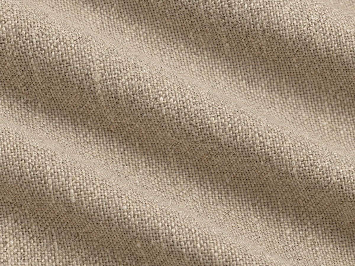 The Oat cover's polyester-linen weave, close up