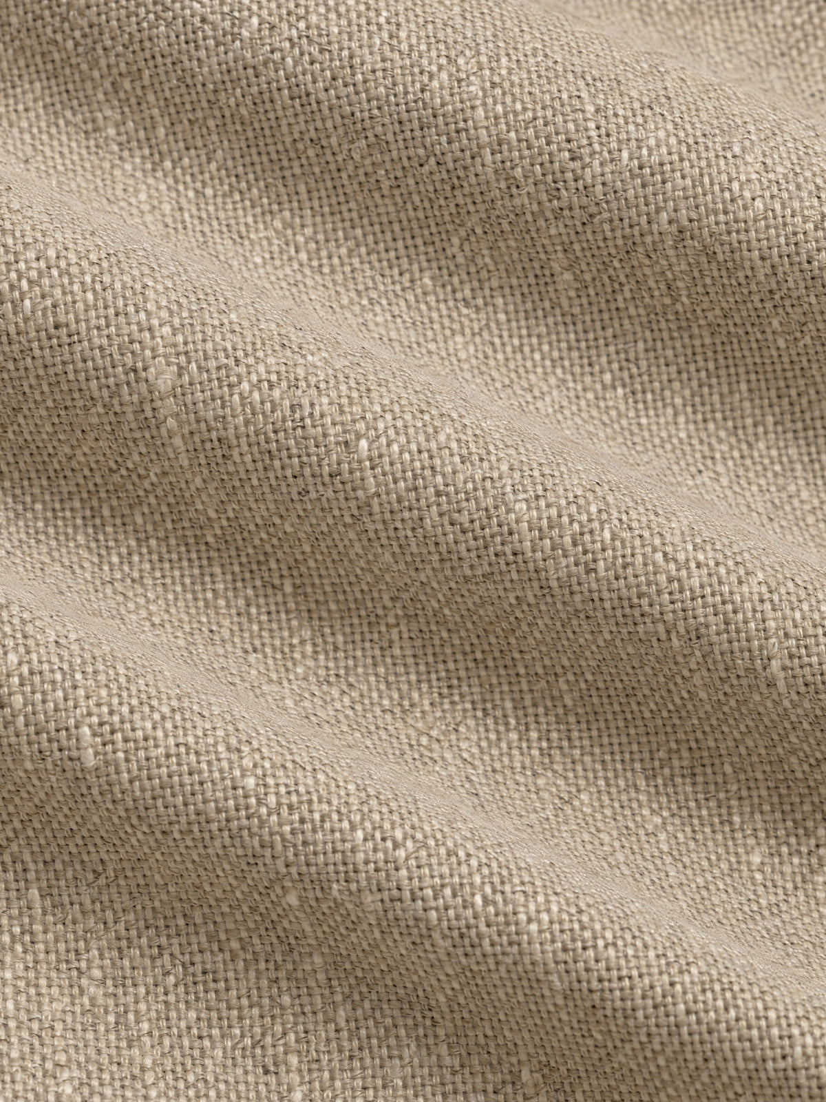 The Oat cover's polyester-linen weave, close up